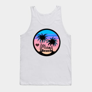 Miami Beach Palm Trees Tank Top